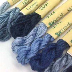 Blue Italian Silk Set