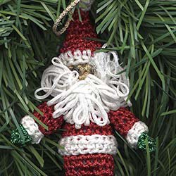 Crocheted Santa Claus Ornament