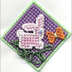 Hoppy Easter Pin or Magnet