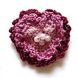 Silk Heart Brooch Pattern