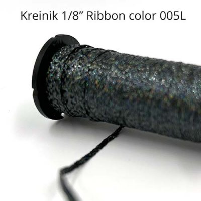 Kreinik Metallic 1/8″ or 1/16 Ribbon 5 metre reel Various Colours