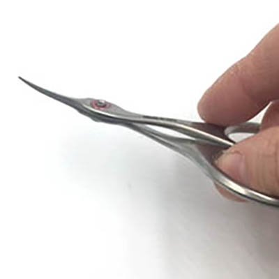 3.75" Ring Lock Stainless Steel Curved Scissors x302c