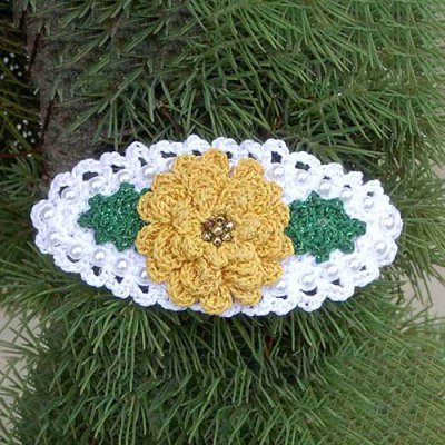 Kreinik Manufacturing > Flowers > Crocheted Calendula (Marigold 
