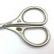 3.75" Ring Lock Matte Chrome Curved Scissors x304c