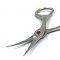 3.75" Ring Lock Matte Chrome Curved Scissors x304c