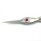 3.75" Ring Lock Matte Chrome Curved Scissors x304c