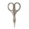 3.75" Ring Lock Matte Chrome Curved Scissors x304c