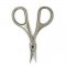 3.75" Ring Lock Matte Chrome Curved Scissors x304c